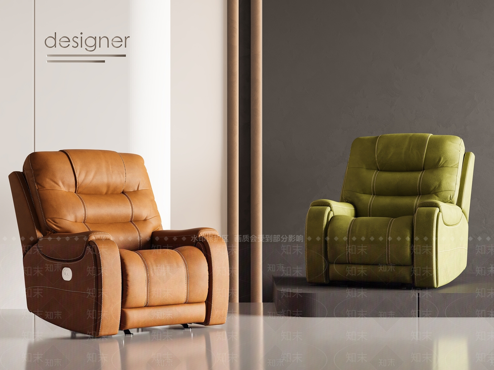 现代意式按摩椅3D模型下载【ID:1190624179】