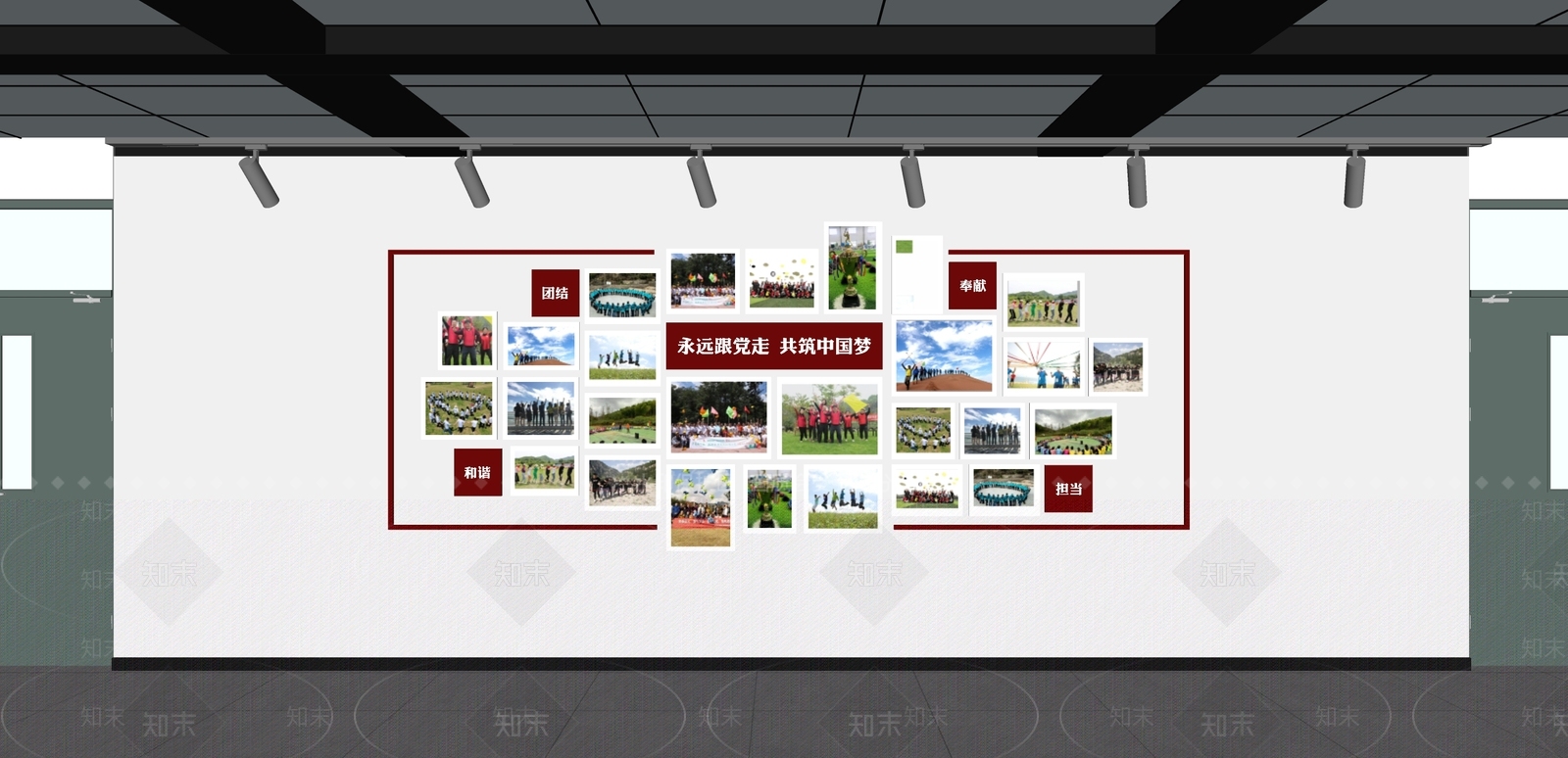 现代文化墙SU模型下载【ID:1190627082】
