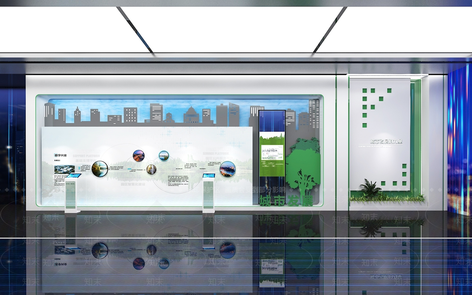 现代科技展厅3D模型下载【ID:1190628901】