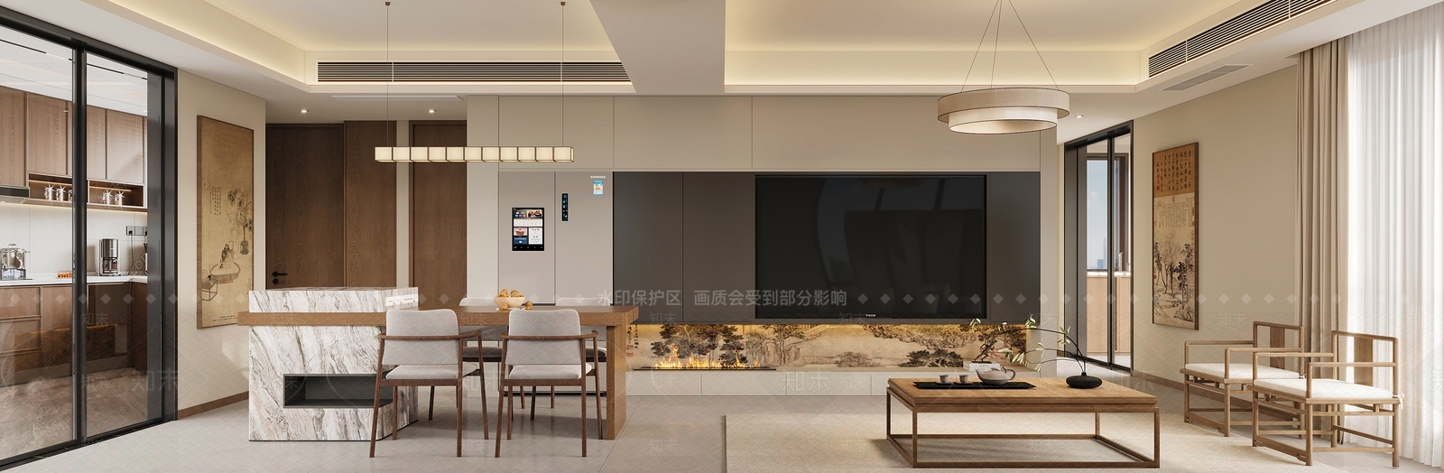 禅意客餐厅3D模型下载【ID:1215089475】