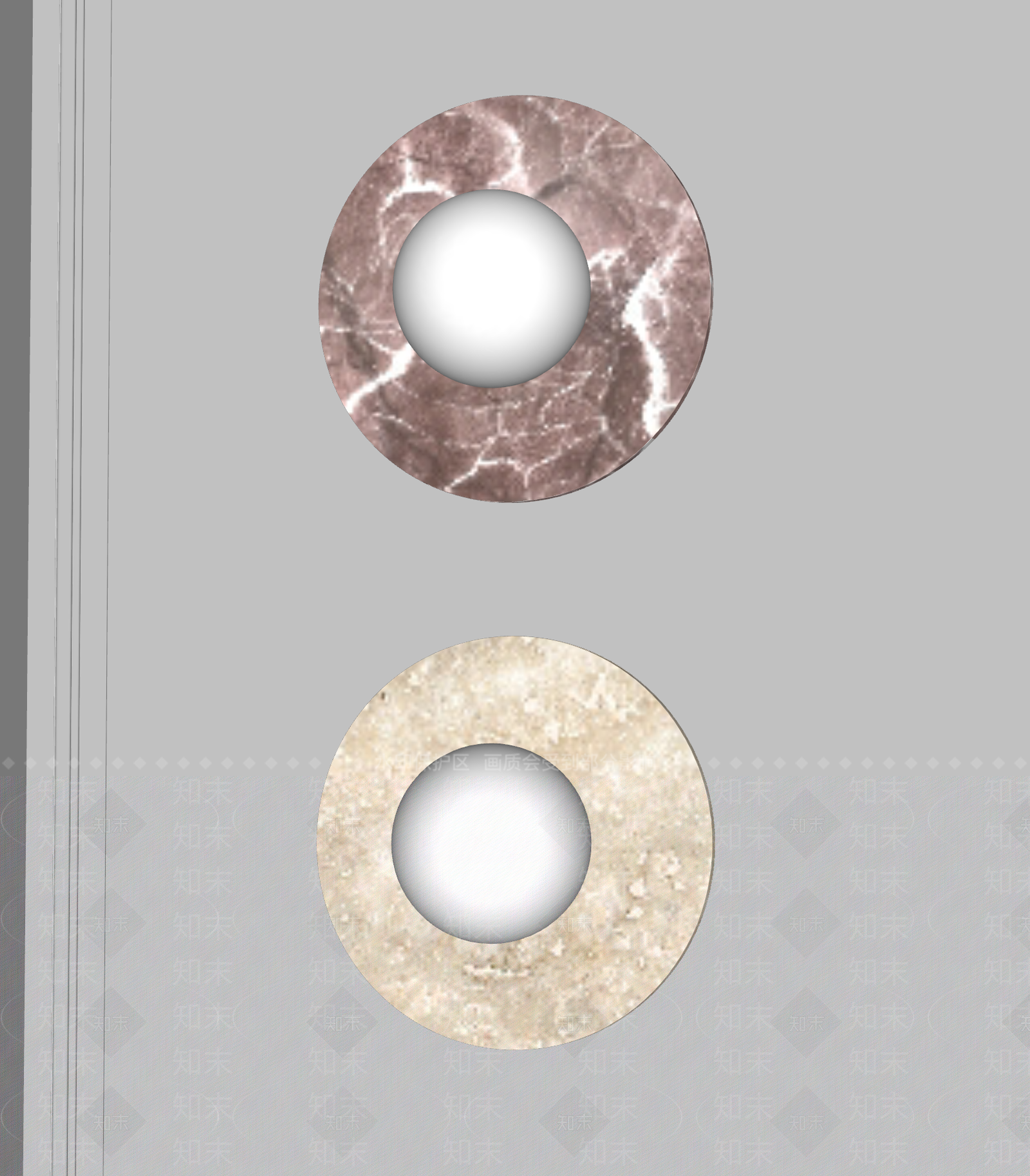 侘寂中古壁灯SU模型下载【ID:1190634319】