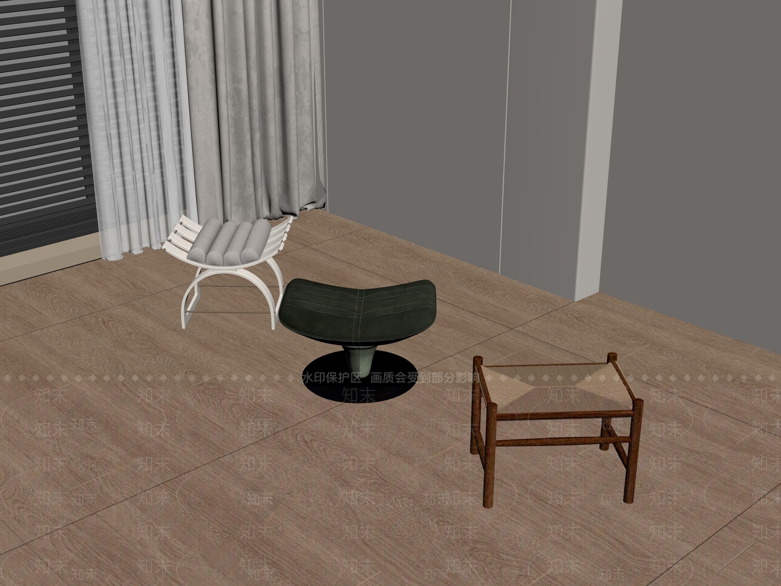 其他凳子SU模型下载【ID:1190637771】