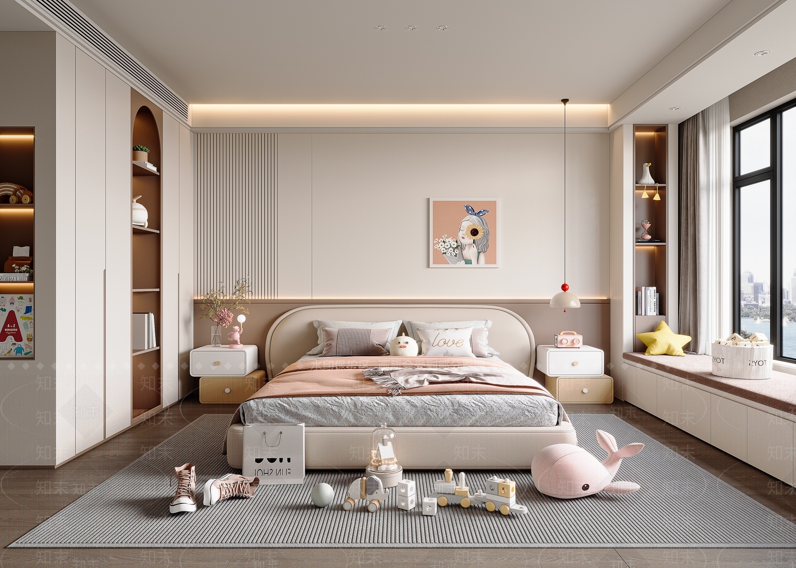 现代家居卧室3D模型下载【ID:1190637820】