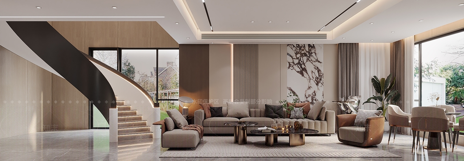 现代西餐厅3D模型下载【ID:1215089560】