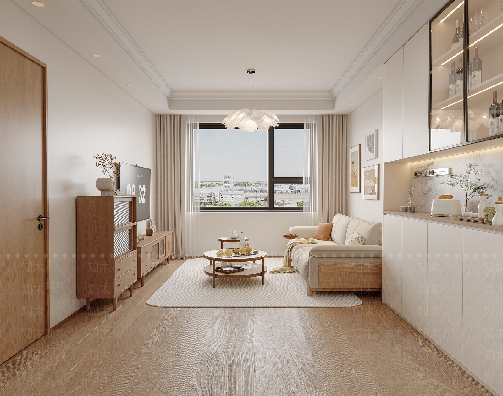 奶油玄关3D模型下载【ID:1215089621】