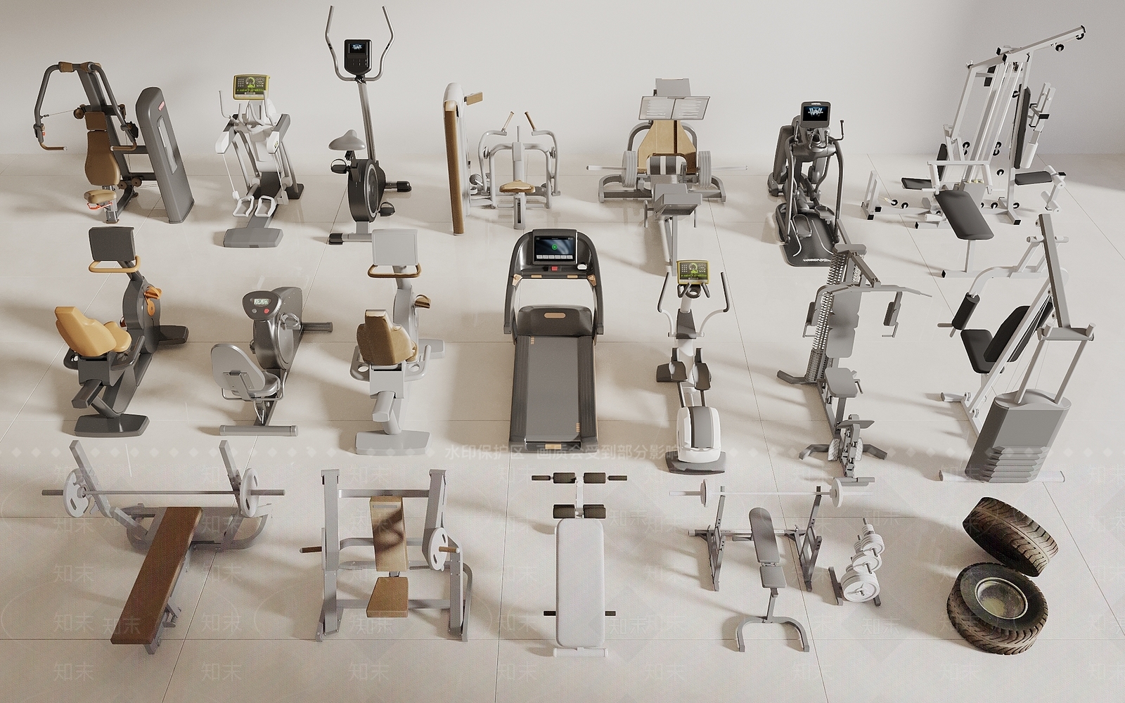 健身器材SU模型下载【ID:1190650731】