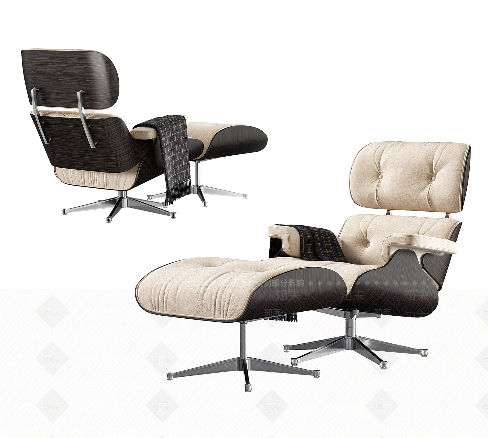 轻奢简约现代躺椅3D模型下载【ID:1190650383】