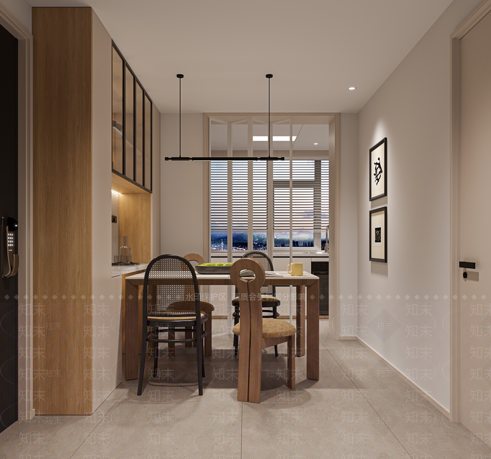 餐边柜家居餐厅3D模型下载【ID:1227474231】