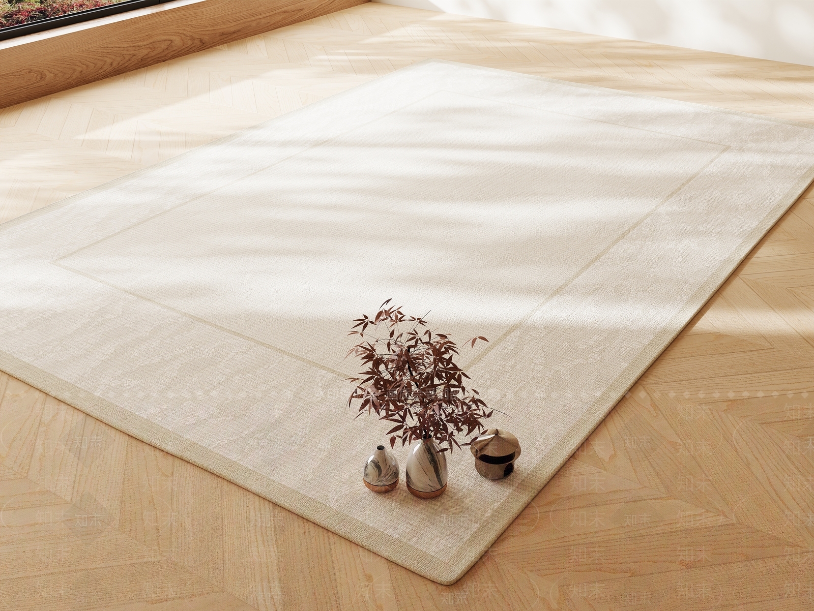 新中式中式地毯3D模型下载【ID:1190653841】