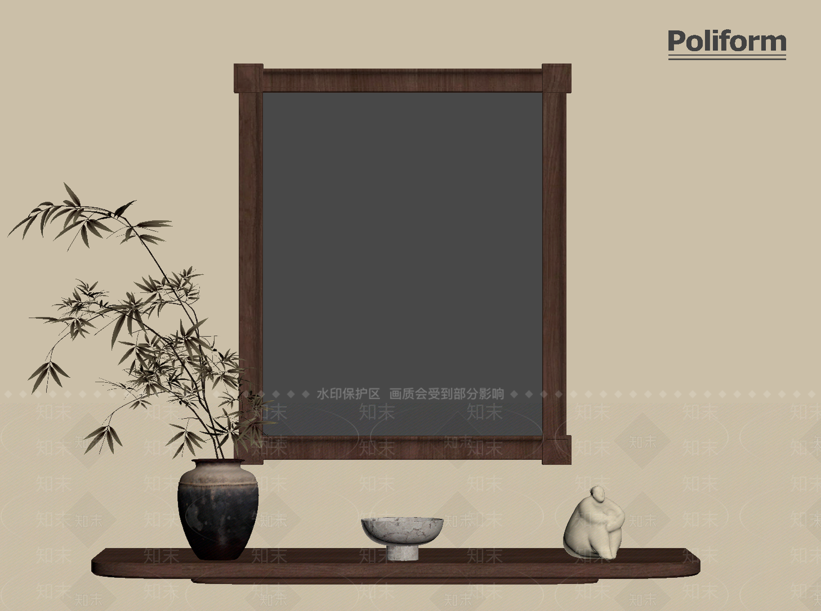 中古镜子SU模型下载【ID:1190654473】