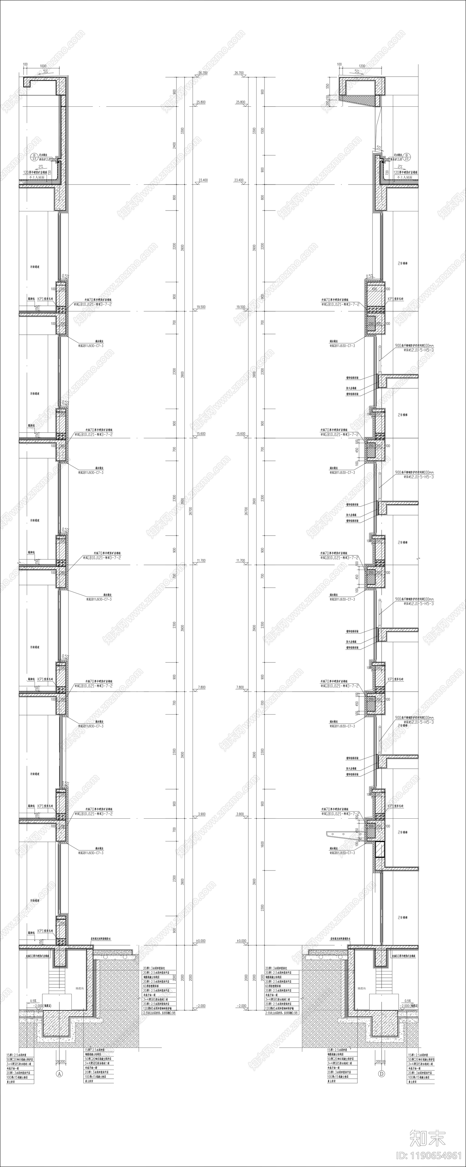 现代新中式医院建筑cad施工图下载【ID:1190654961】