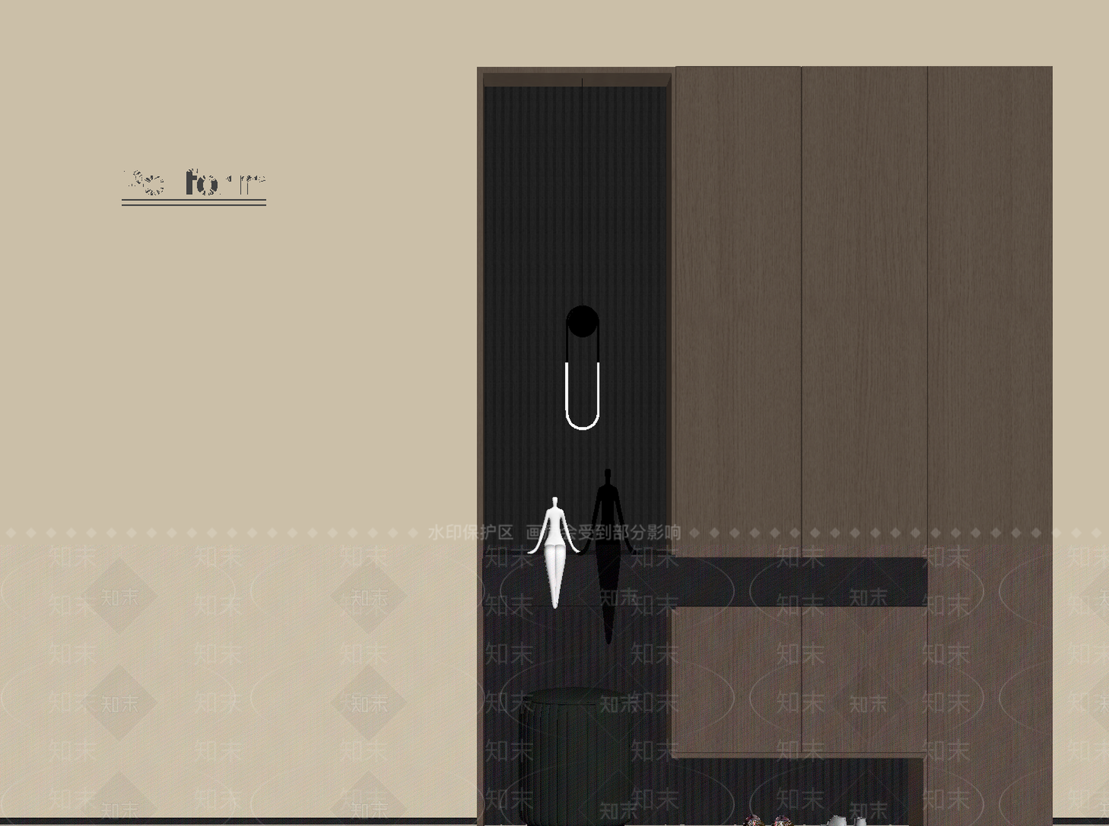 现代意式鞋柜SU模型下载【ID:1190659634】