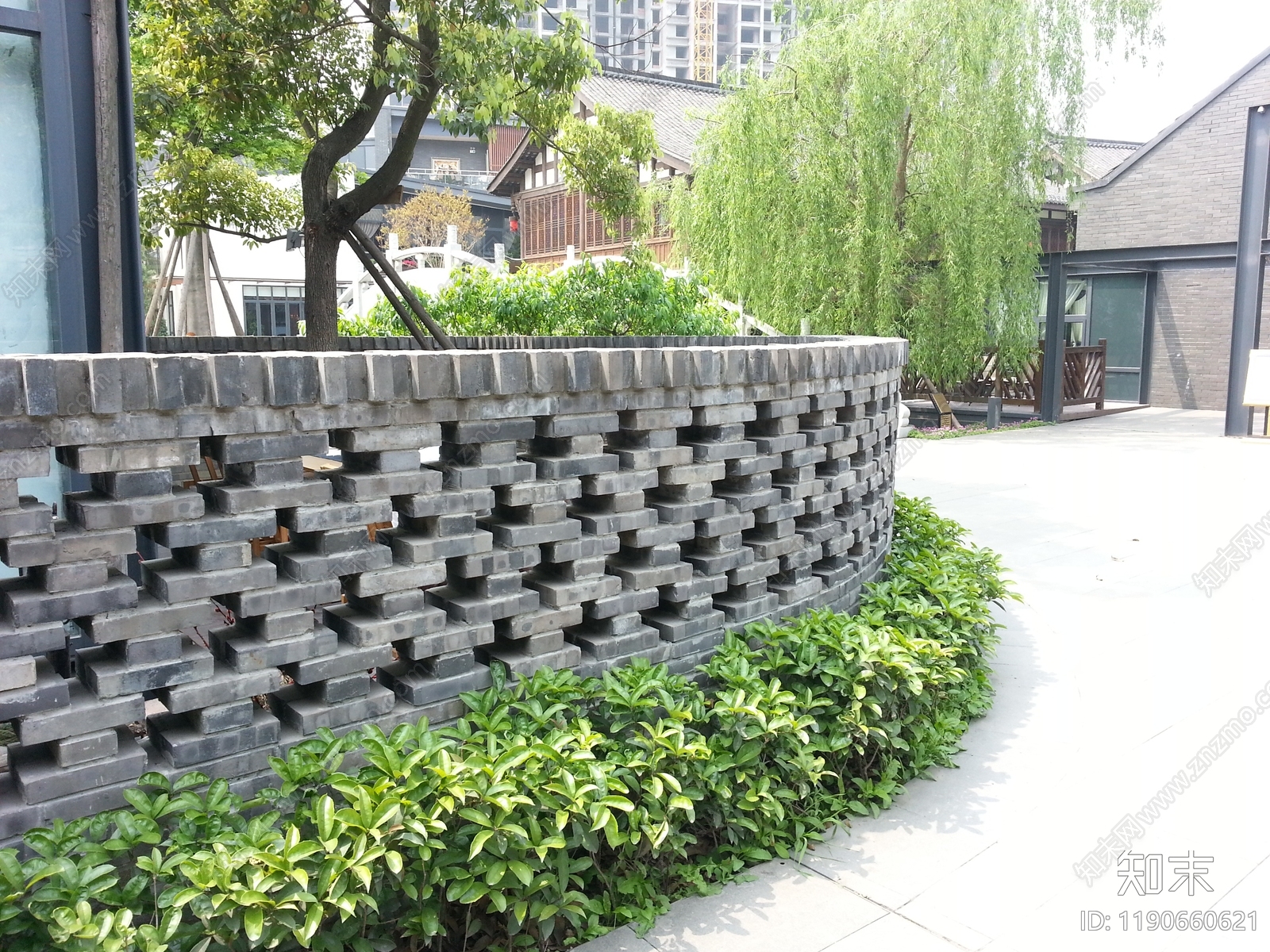 现代新中式围墙图库cad施工图下载【ID:1190660621】