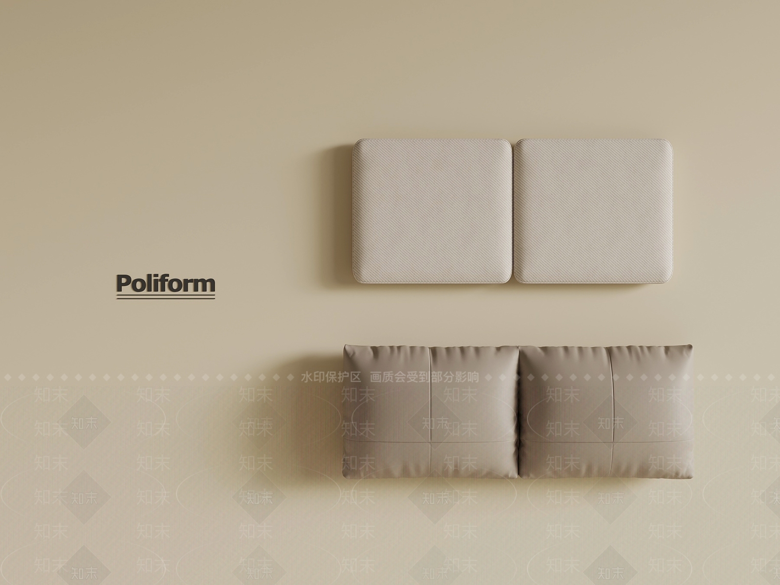 现代床品SU模型下载【ID:1190661774】