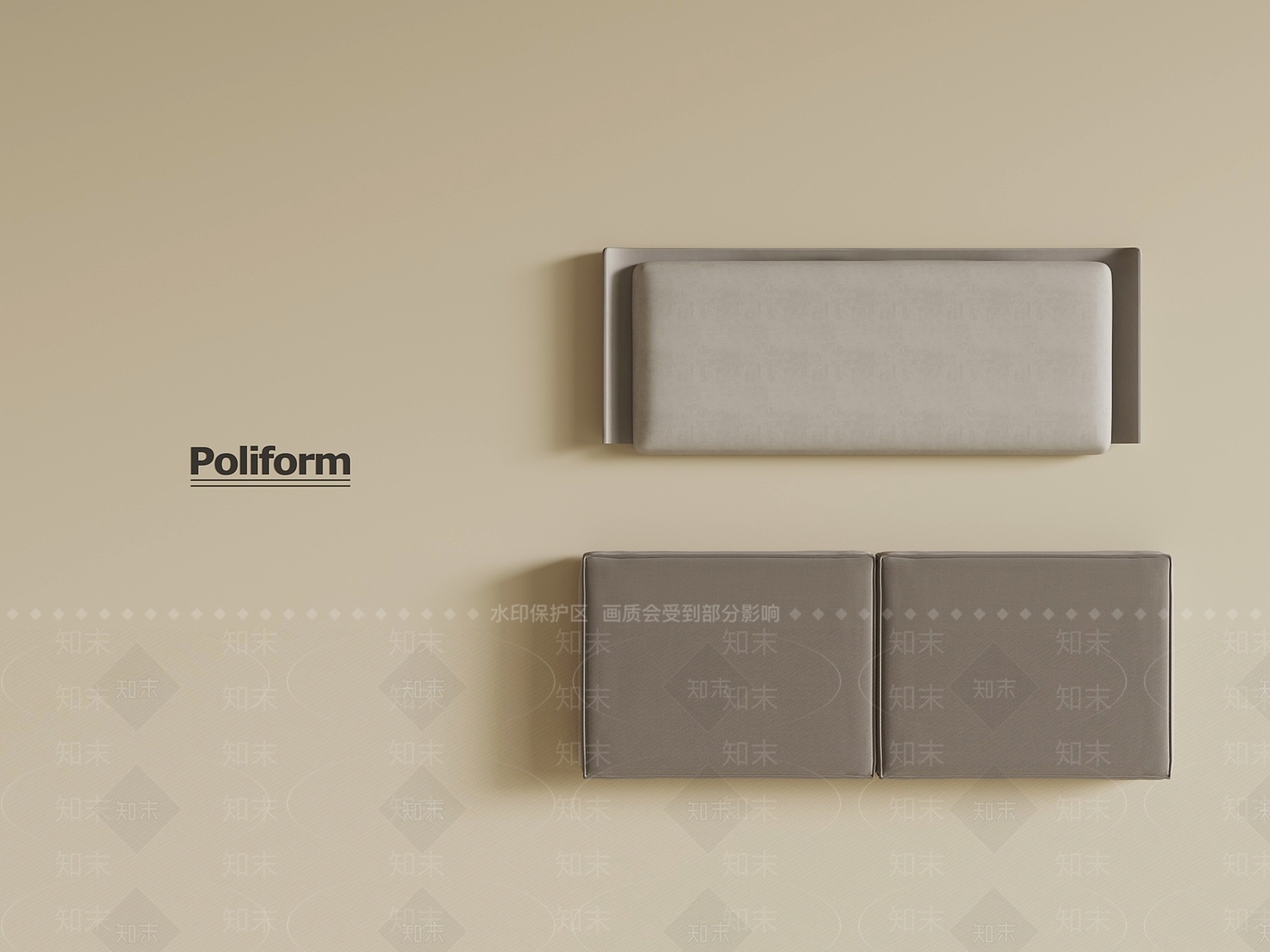 现代床品SU模型下载【ID:1190661865】