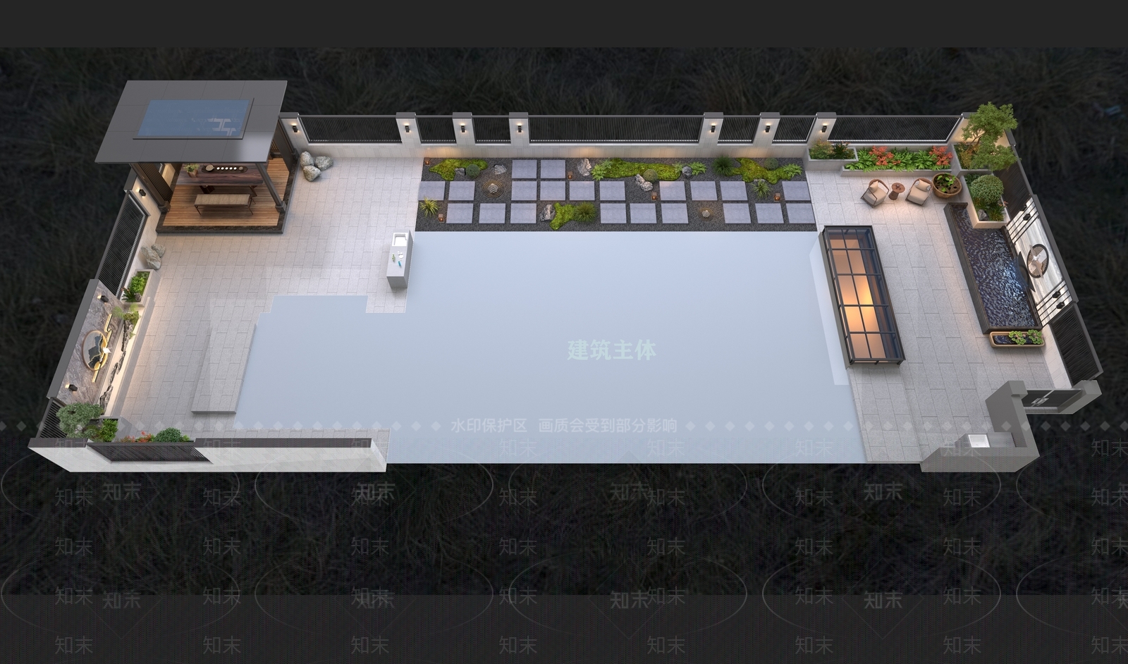 新中式庭院3D模型下载【ID:1190663275】