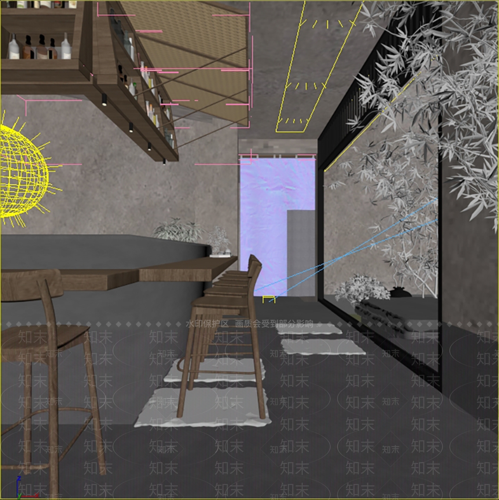 侘寂茶馆3D模型下载【ID:1215089937】