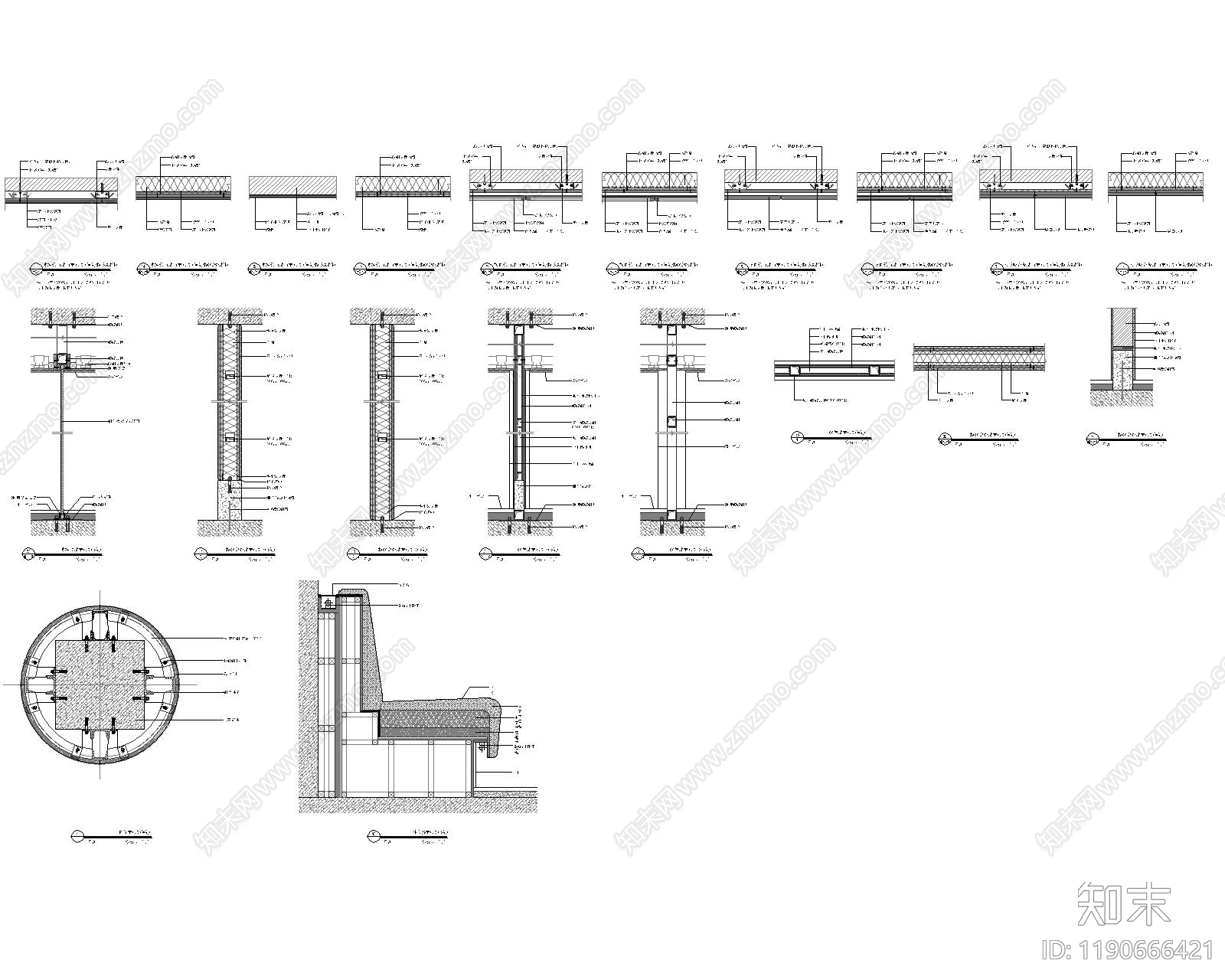 墙面节点施工图下载【ID:1190666421】