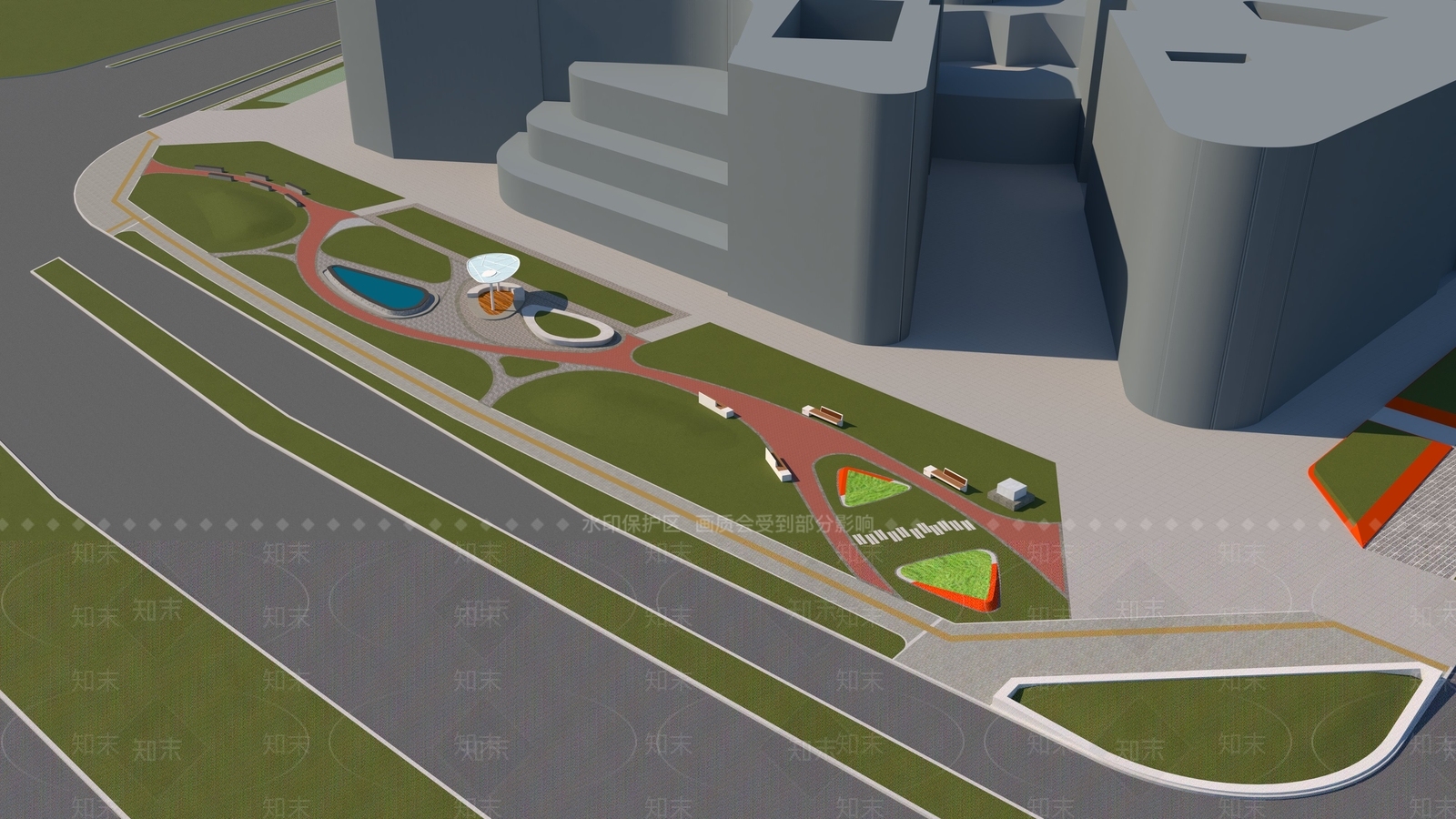 现代街道3D模型下载【ID:1190667104】