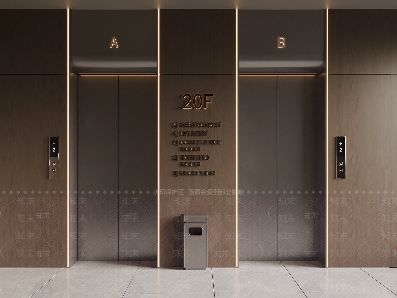 现代电梯3D模型下载【ID:1190667721】