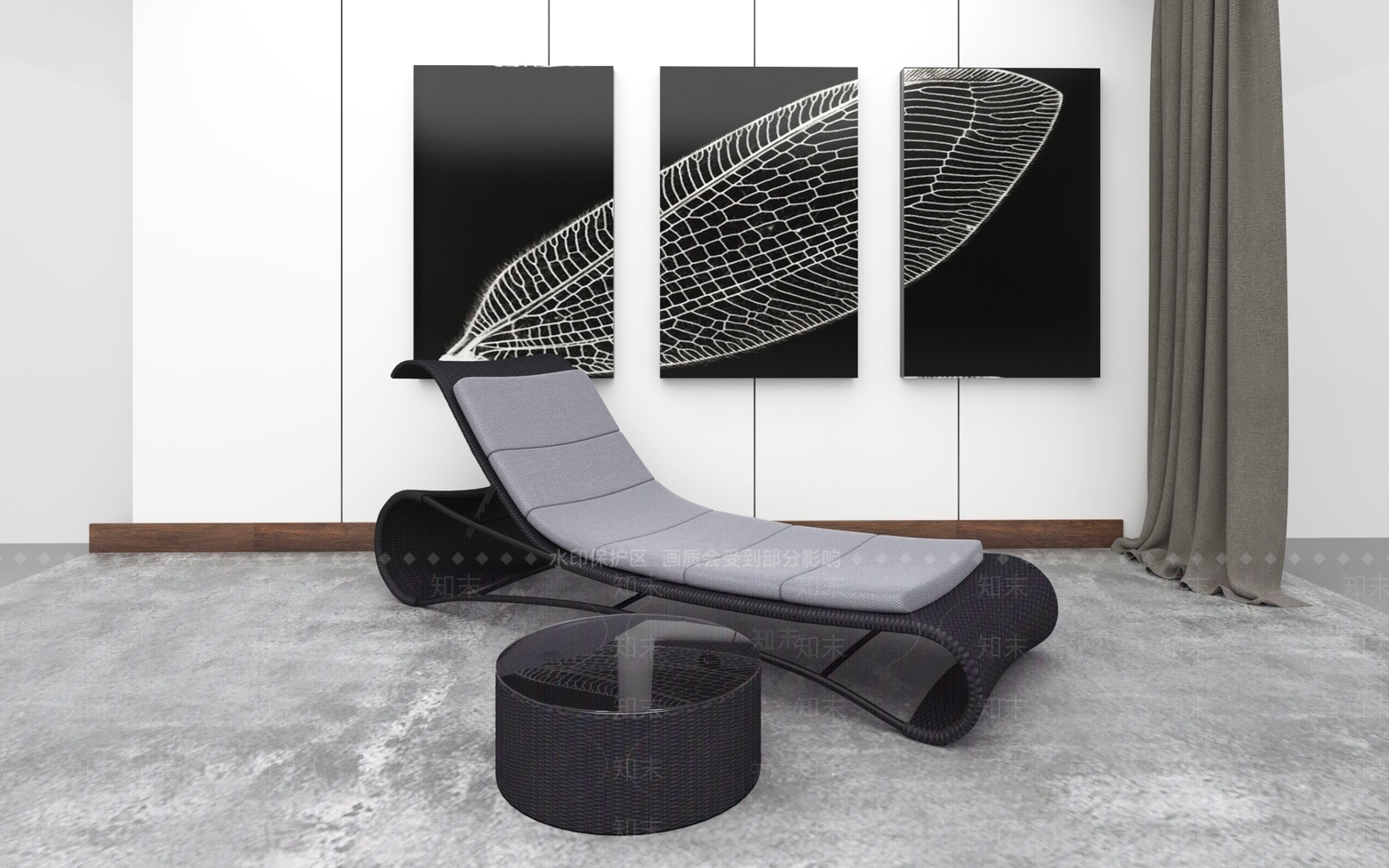 现代躺椅3D模型下载【ID:1190673087】
