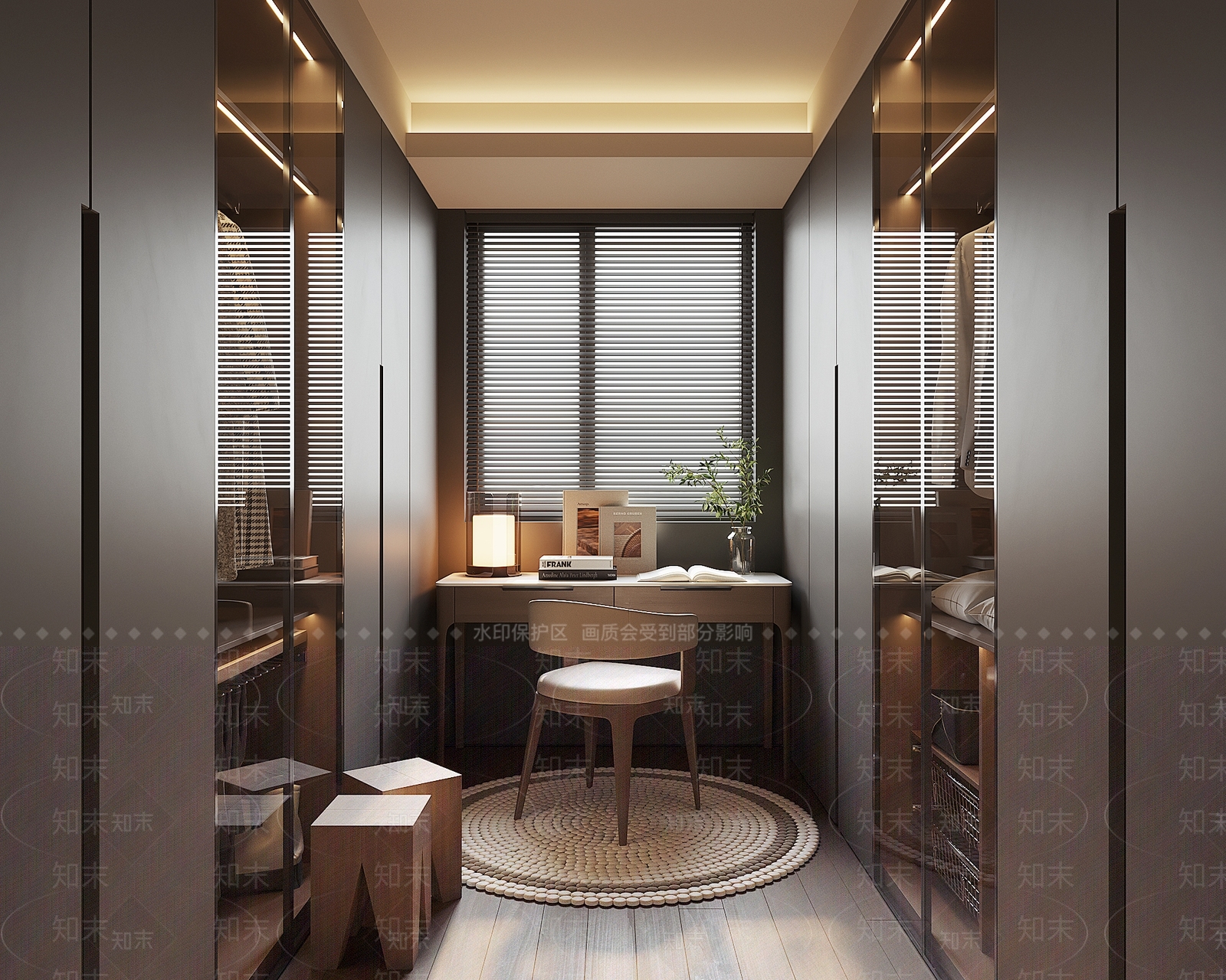 现代衣帽间3D模型下载【ID:1190673537】
