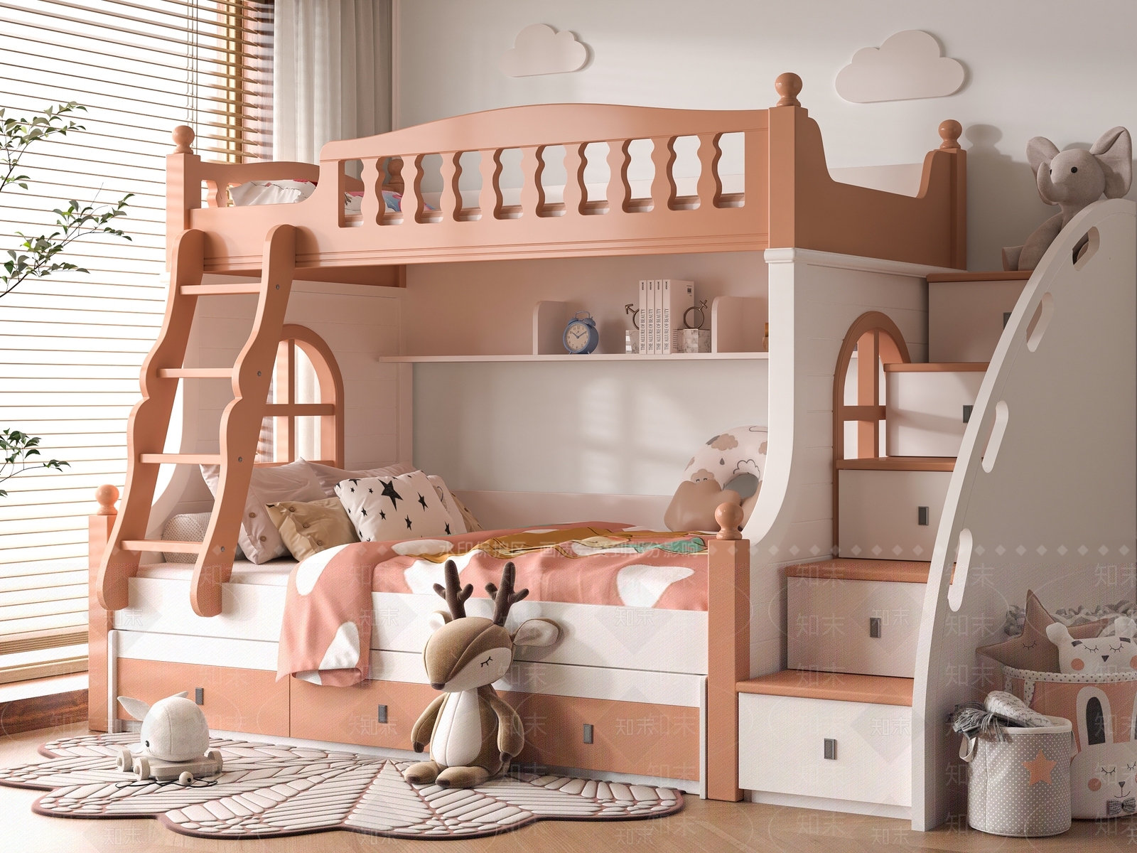 现代上下床3D模型下载【ID:1190674408】