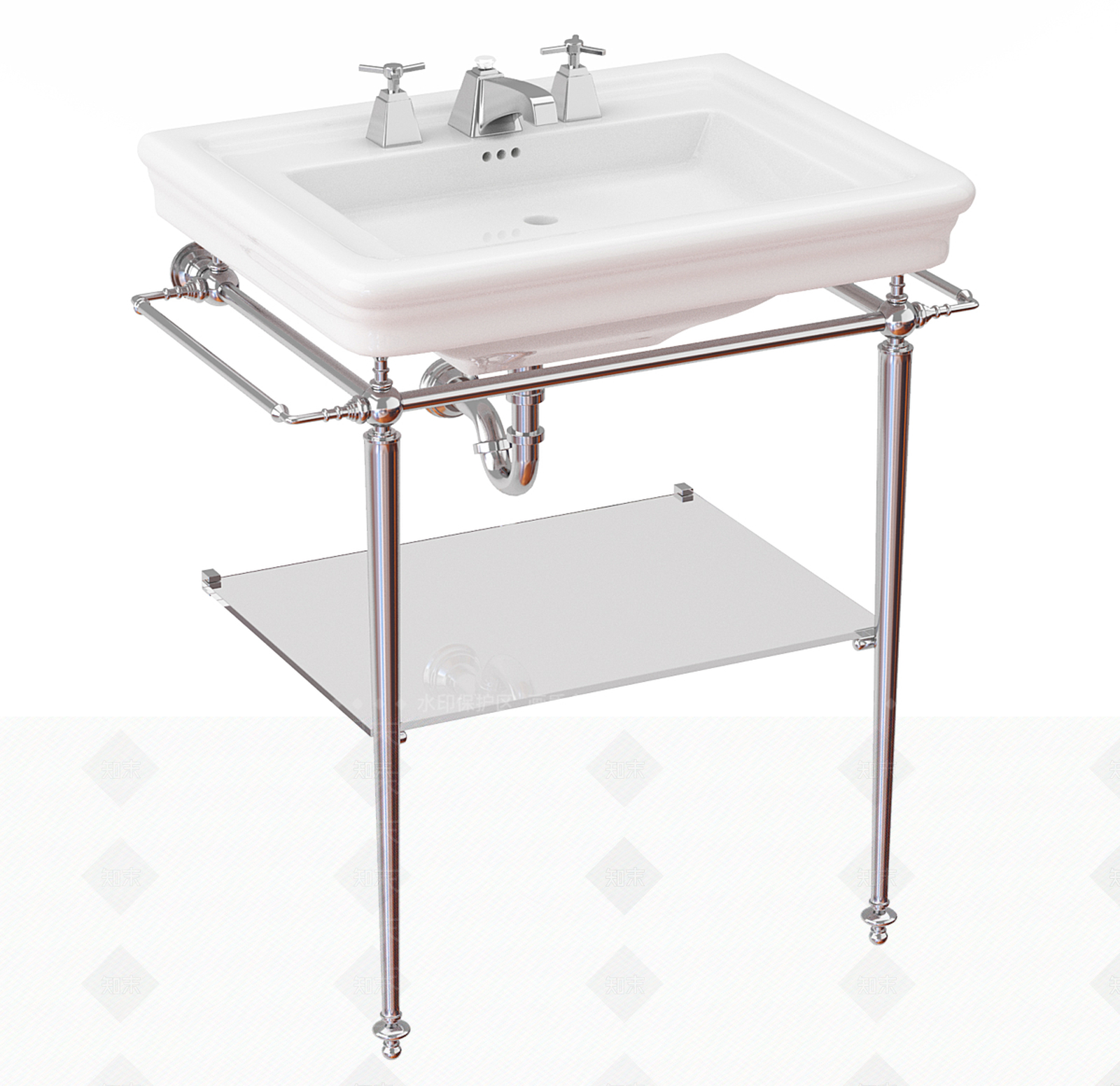 洗手台SU模型下载【ID:1190675359】