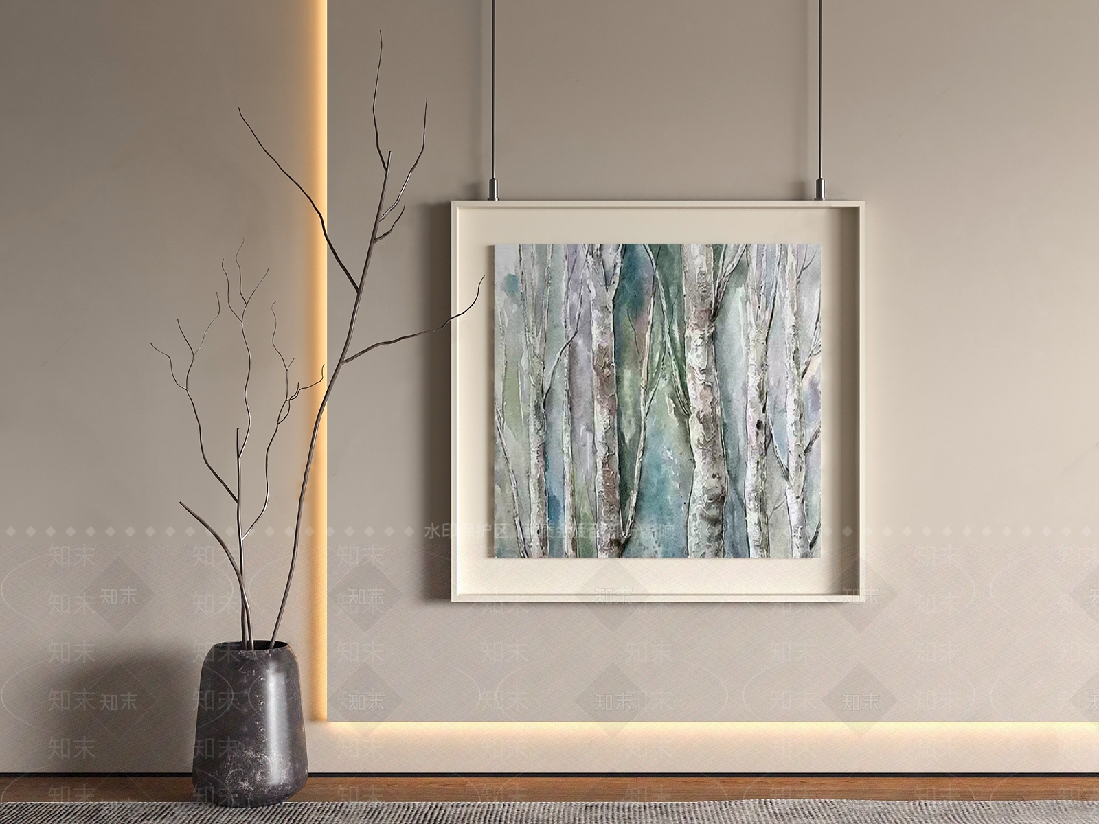 现代北欧挂画3D模型下载【ID:1190675935】