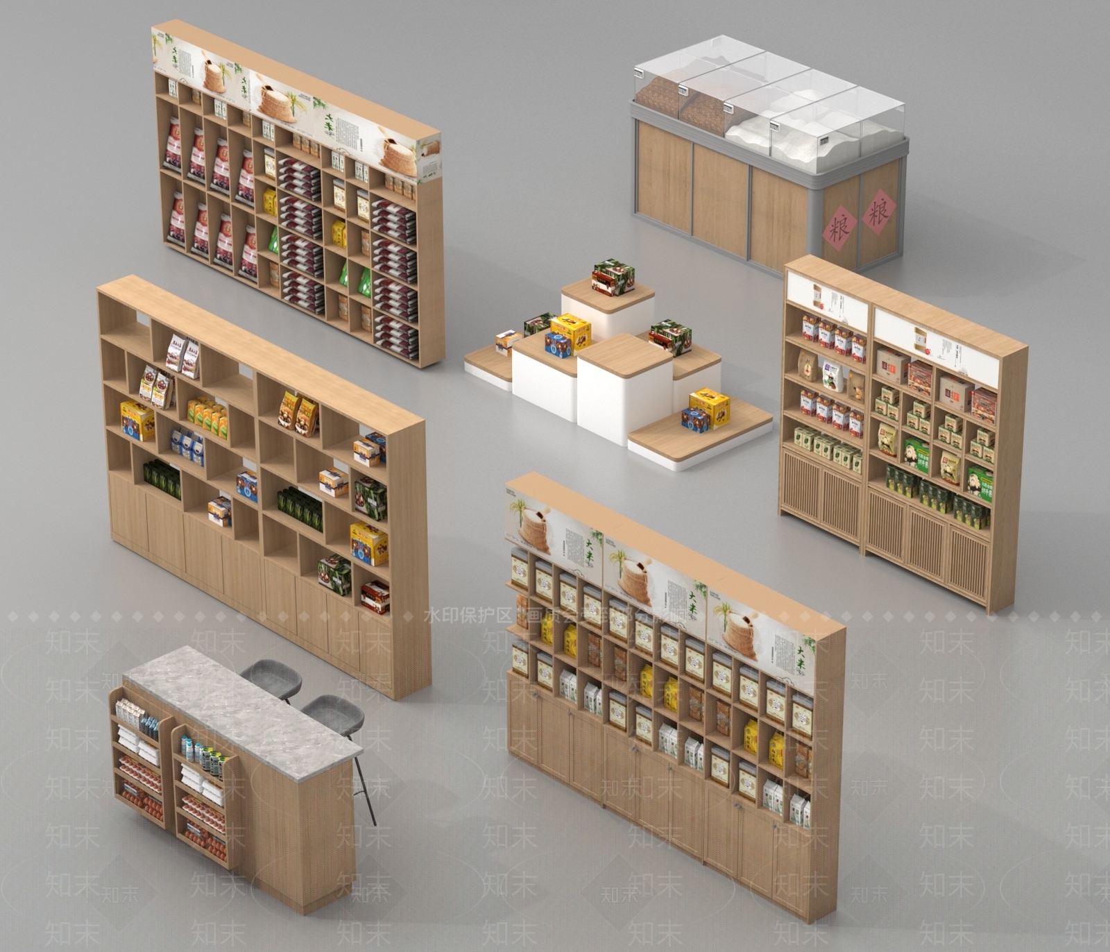 货架SU模型下载【ID:1190676125】
