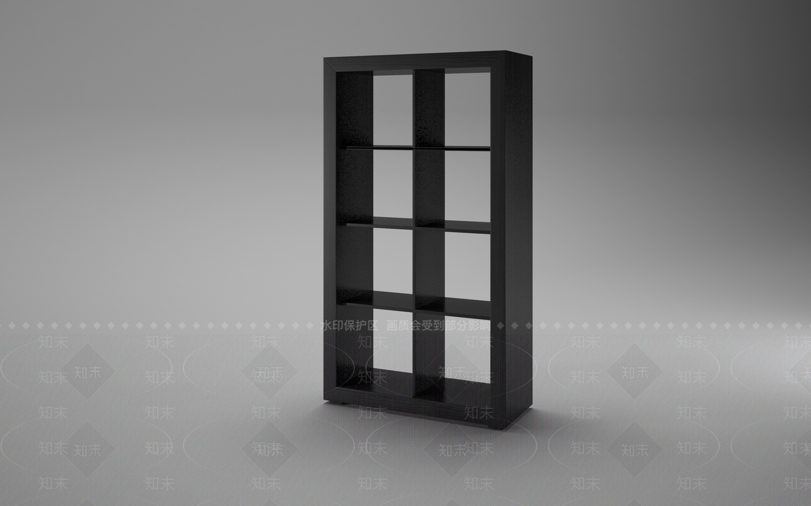 现代极简书柜3D模型下载【ID:1190677460】