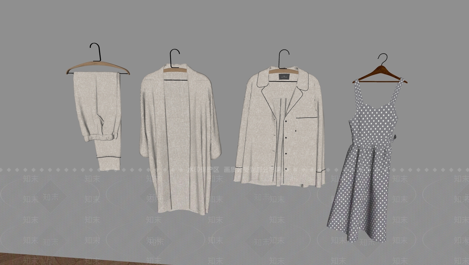 衣服SU模型下载【ID:1190680932】
