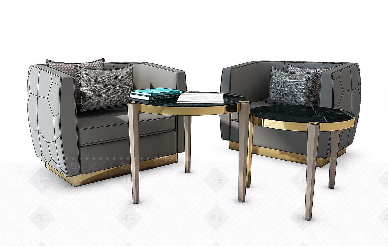 后现代休闲沙发3D模型下载【ID:1190681494】