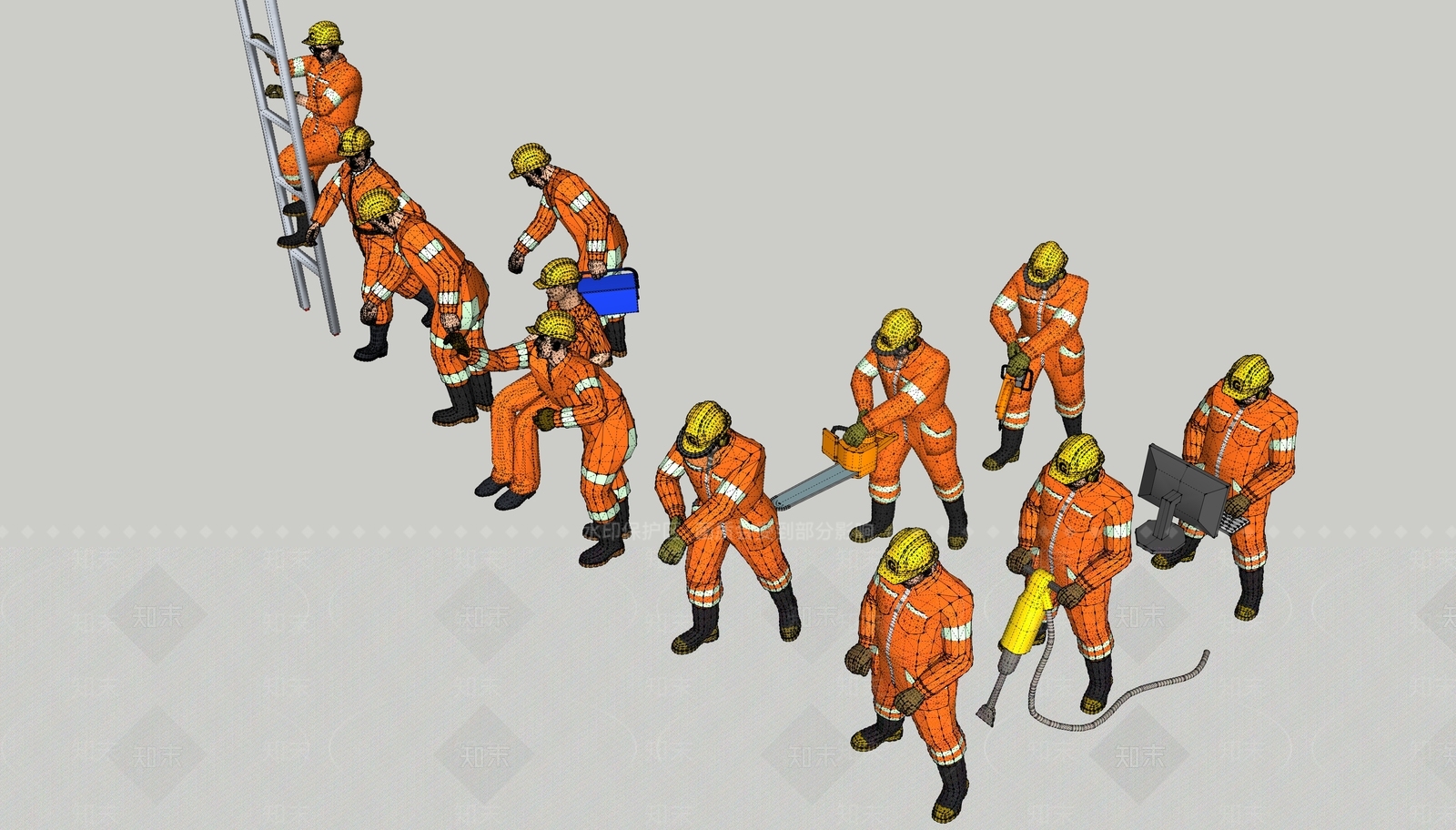 虚拟人物SU模型下载【ID:1190686043】