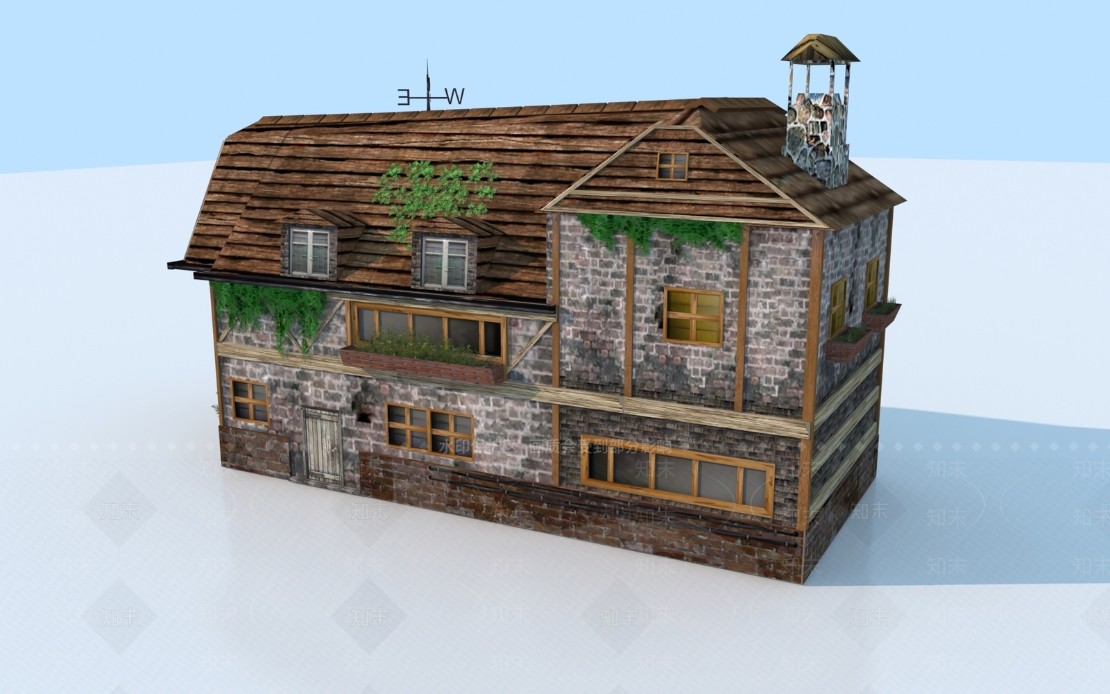 北欧艺术风格建筑3D模型下载【ID:1190688657】
