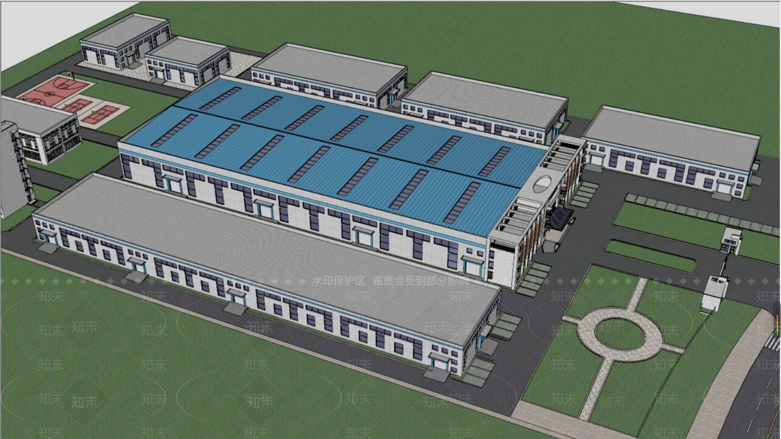 现代其他工业建筑SU模型下载【ID:1190692851】
