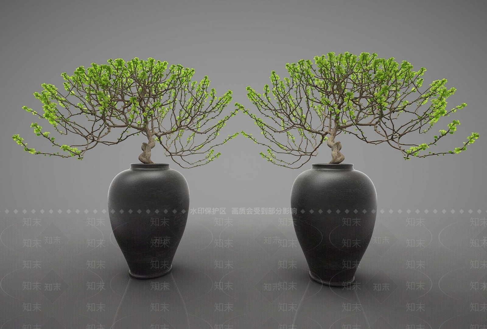 现代花瓶摆件3D模型下载【ID:1190693601】