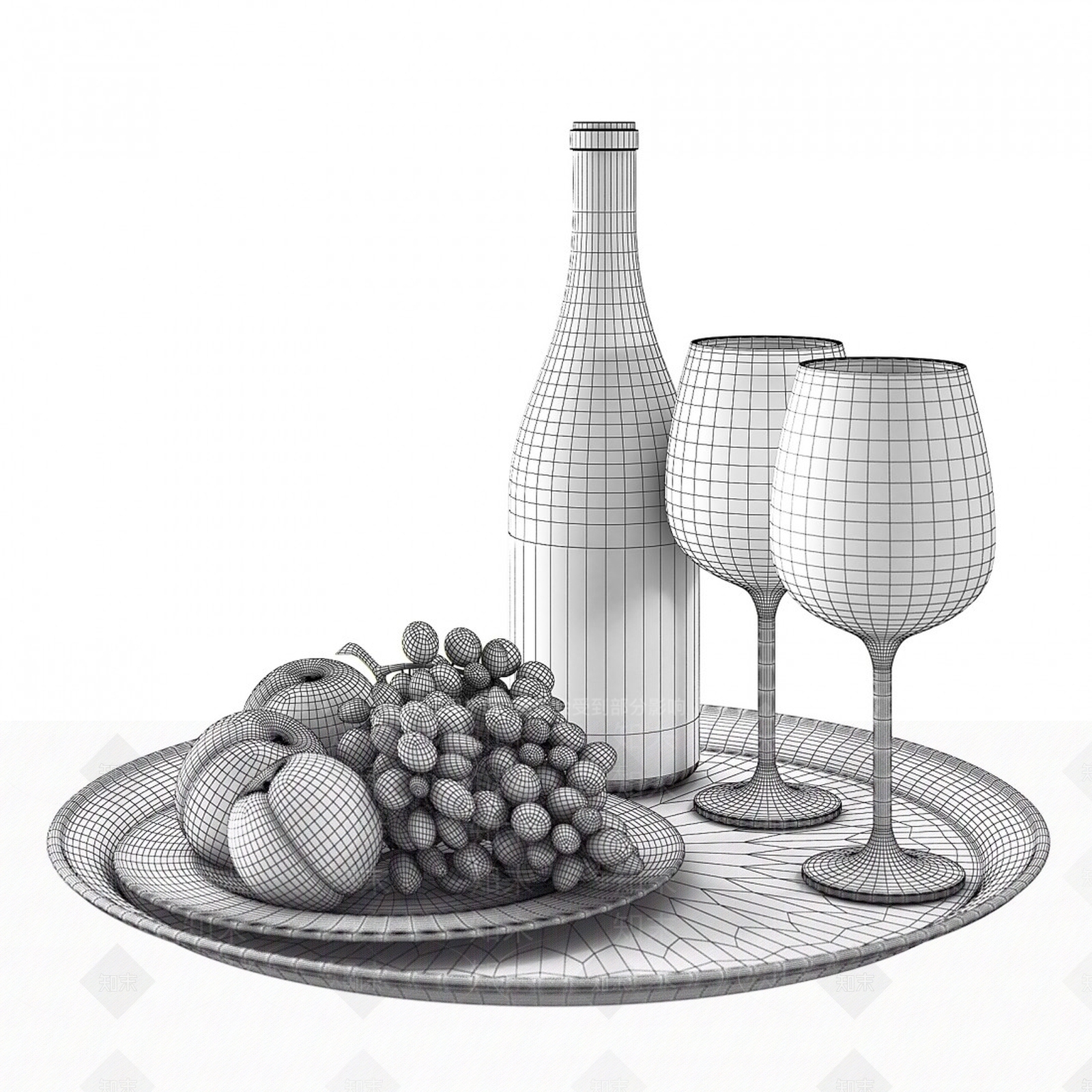 酒水食物3D模型下载【ID:1190694571】