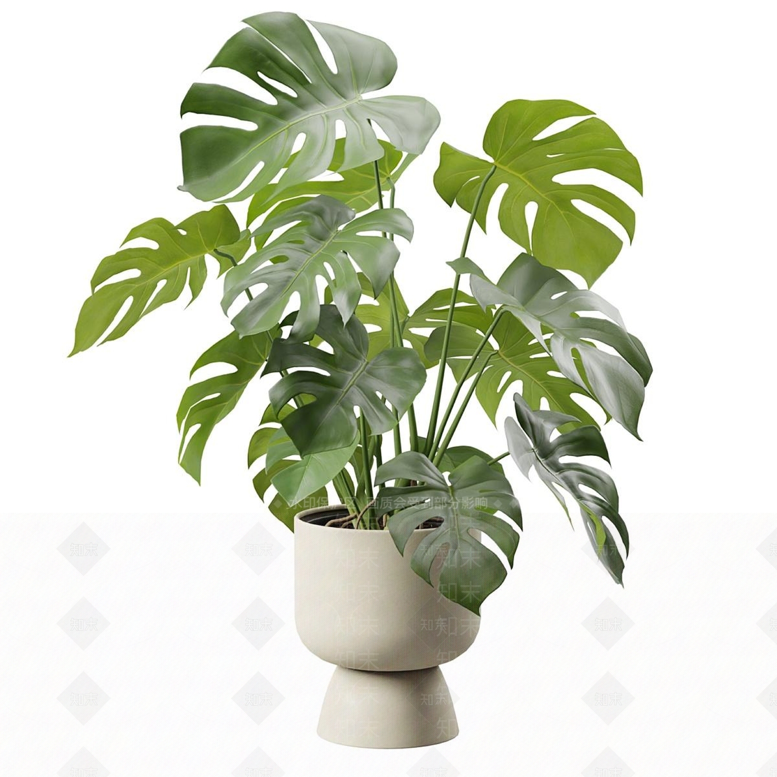 盆景3D模型渲染效果图