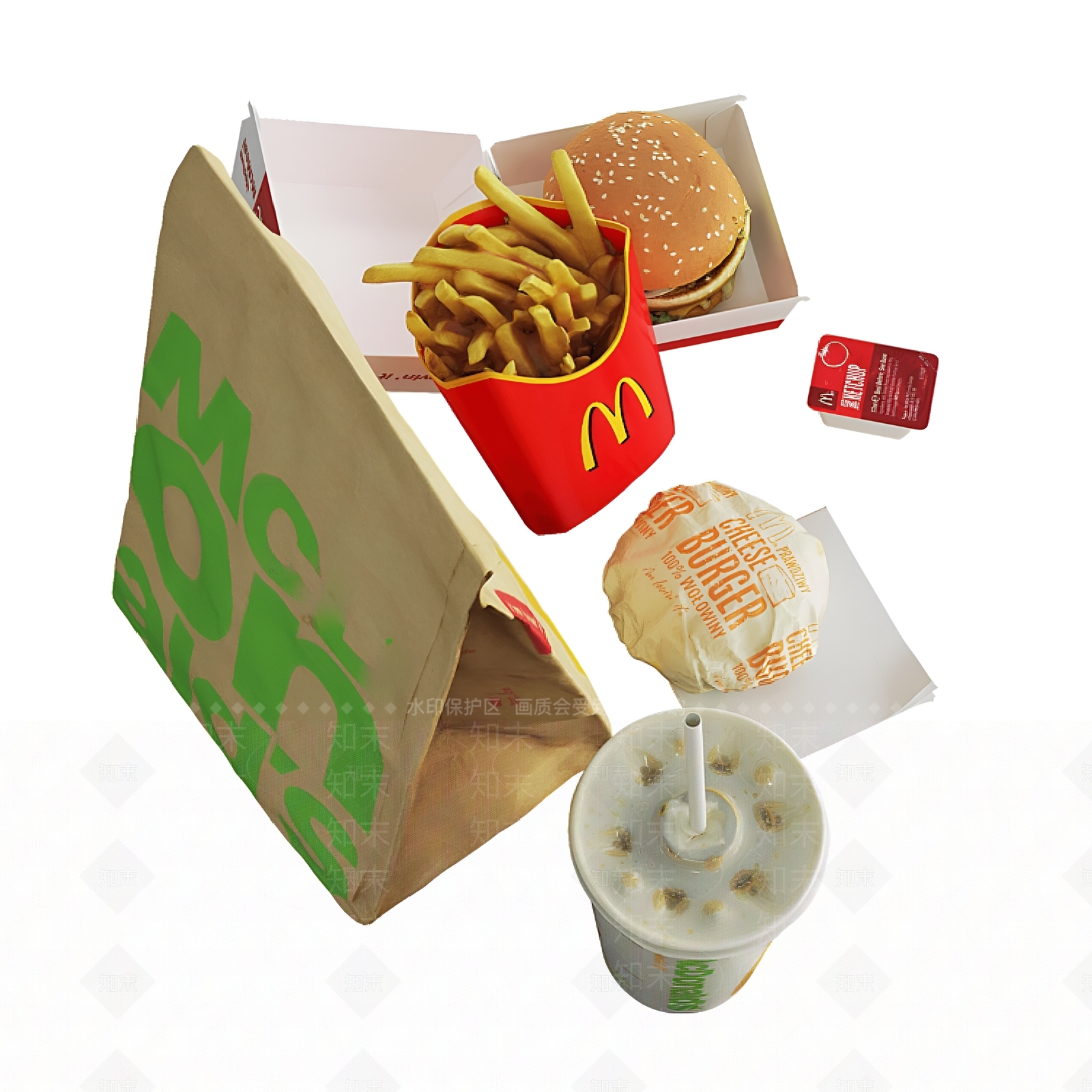 酒水食物3D模型下载【ID:1190698592】