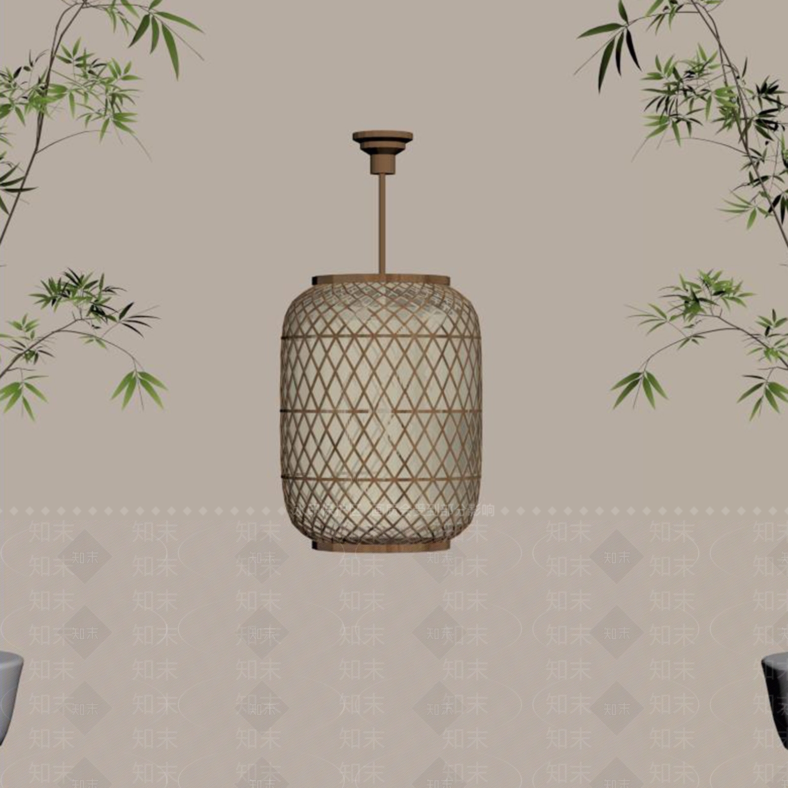 现代新中式灯笼SU模型下载【ID:1190698936】