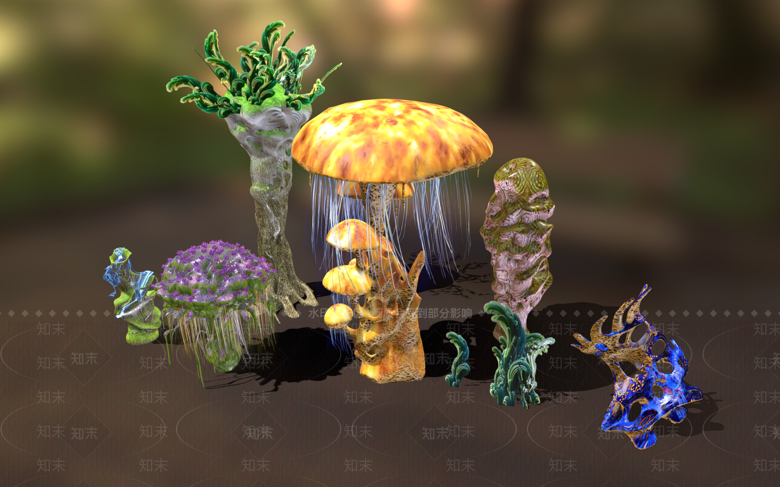 花草组合3D模型下载【ID:1190700287】