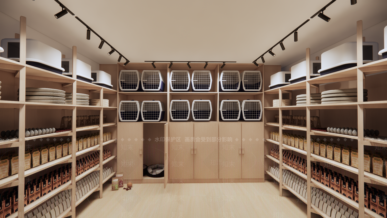 现代侘寂宠物店SU模型下载【ID:1190702596】