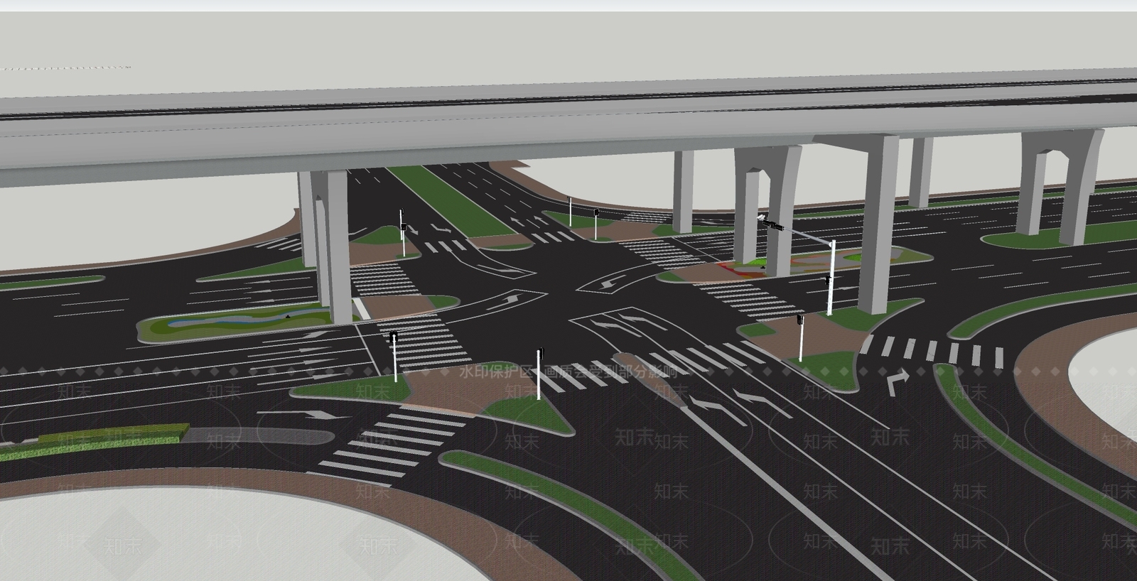 现代道路SU模型下载【ID:1190711969】