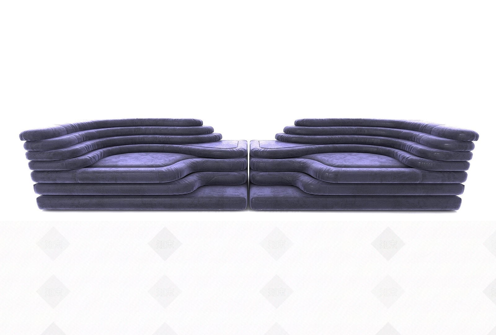现代双人沙发3D模型下载【ID:1190712605】
