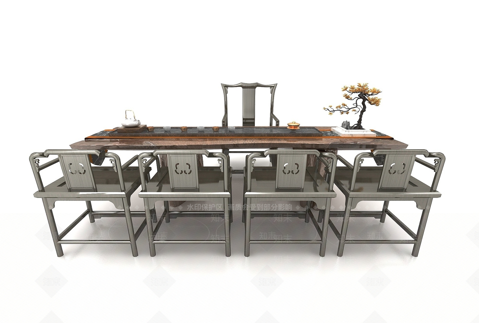 现代书桌椅3D模型下载【ID:1190714051】