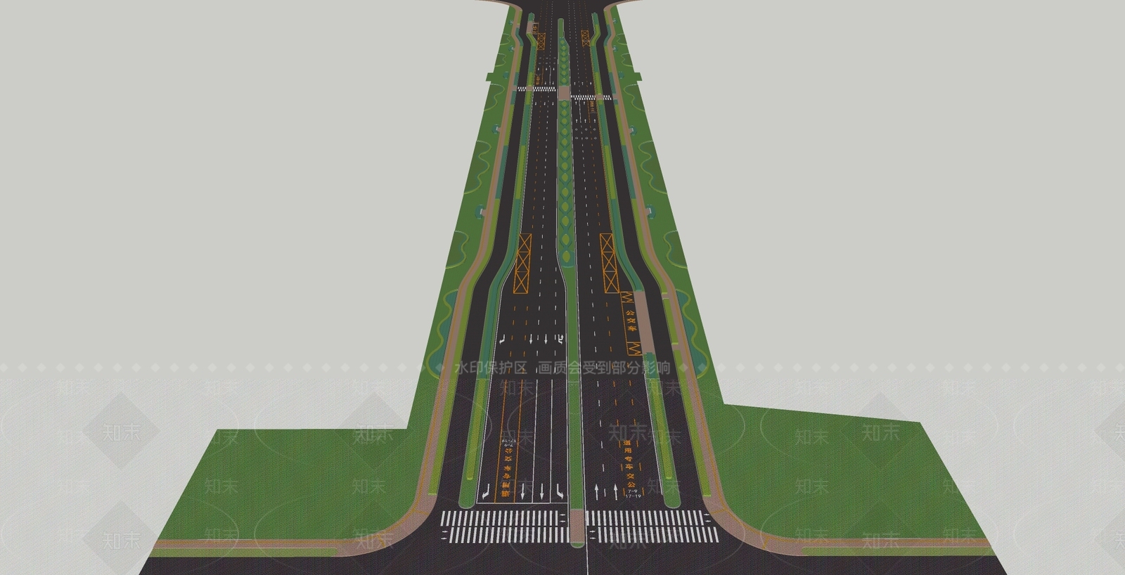 现代道路SU模型下载【ID:1190714309】