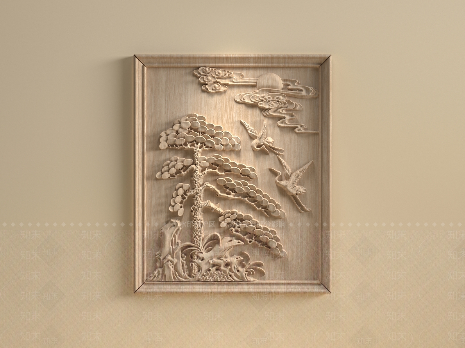 新中式中式雕花3D模型下载【ID:1190716308】