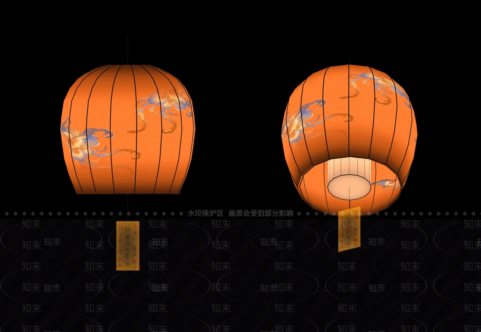 中式复古挂件3D模型下载【ID:1190718151】