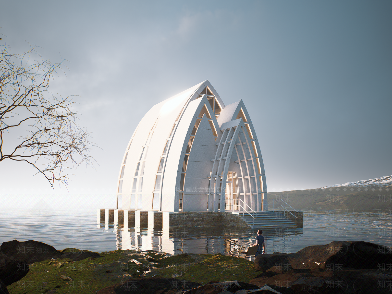 法式欧式教堂建筑SU模型下载【ID:1190721158】